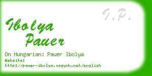 ibolya pauer business card